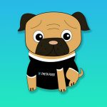 Black-T-Shirt-ThetaPugs-Logo