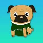Green-T-Shirt-ThetaPugs-Logo