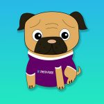 Purple-T-Shirt-ThetaPugs-Logo